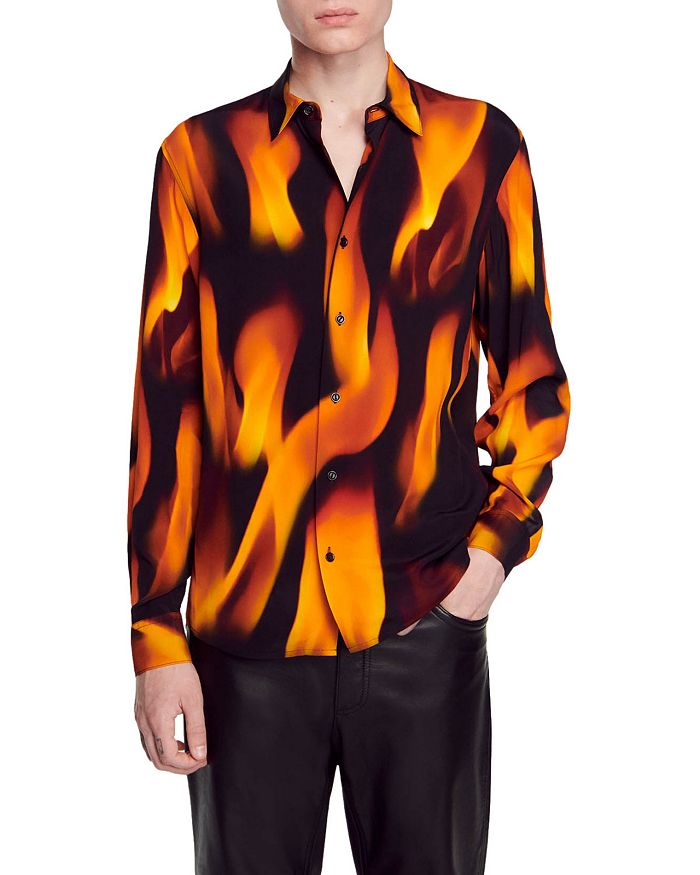 Sandro - Long Sleeve Flame Shirt