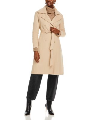 Double Breasted Ribbed Collar Coat
