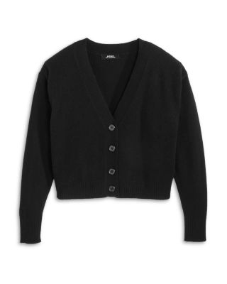 Cashmere in Love Kids Alta intarsia-knit cashmere blend cardigan - Black