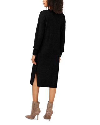 V Neck Side Slit Dress