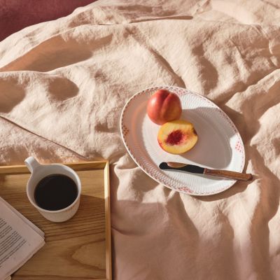 Coral Lace Oval Dish