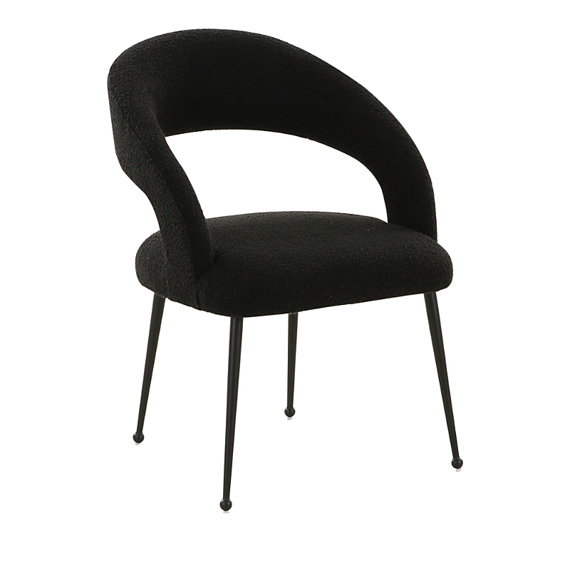 Tov Furniture Rocco Black Performance Boucle Dining Chair