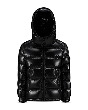 Shop Moncler Boys' New Maya Hooded Jacket - Little Kid In Black