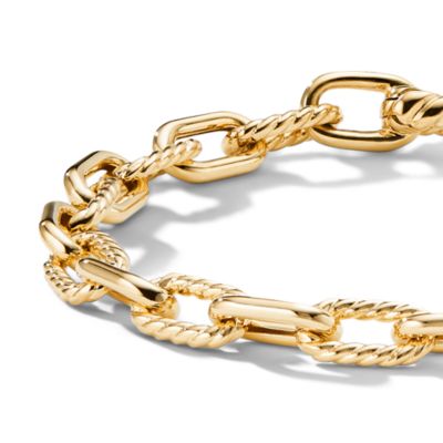 Madison Bold Chain Bracelet in 18K Gold, 6mm