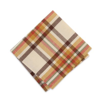 Russet Harvest Woven Plaid Napkins, Set of 8