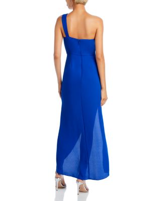 BCBGMAXAZRIA One Shoulder Faux Wrap Dress | Bloomingdale's