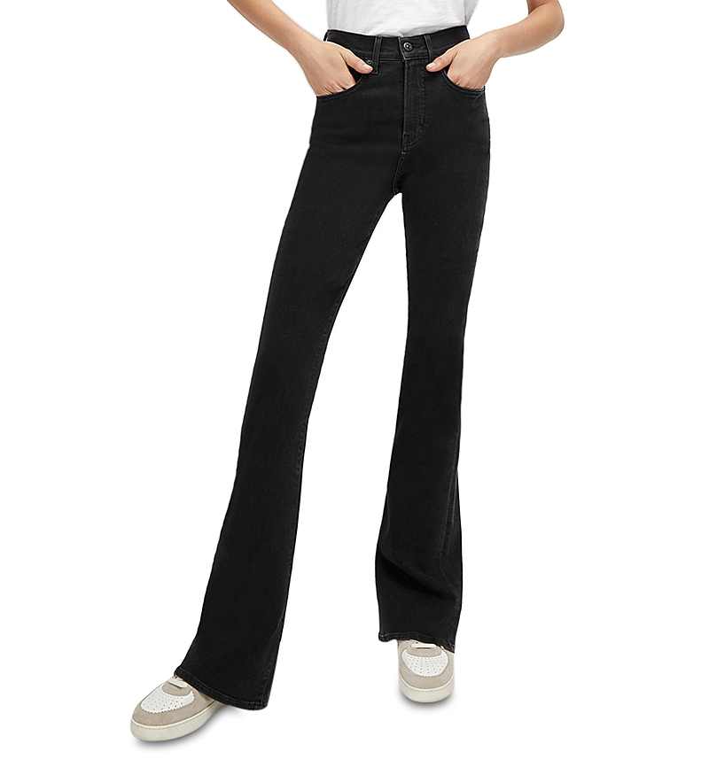Veronica Beard Beverly Skinny Flare Jean In Washed Onyx