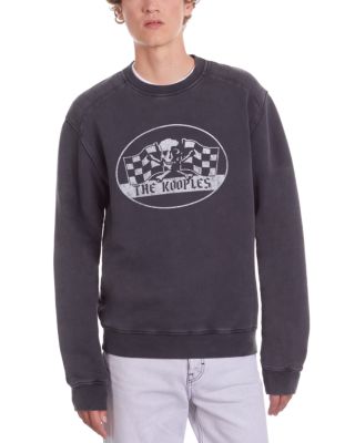 The Kooples Cotton Classic Fit Crewneck Graphic Sweatshirt
