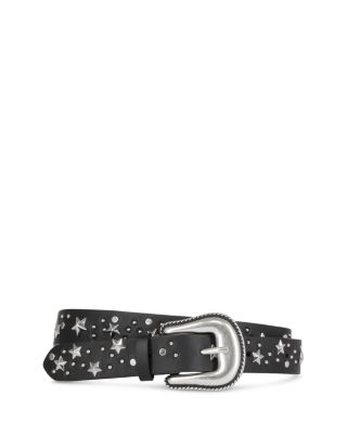 The kooples belt! Leather belt with black chain buckle | The Kooples US main image 3