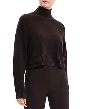 Shop Theory Cropped Cashmere Sweater In Mink