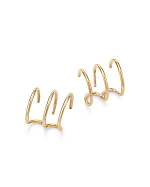 Moon & Meadow 14K Yellow Gold Triple Wire Cuff Earrings