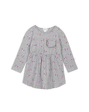 MILES THE LABEL GIRLS' BOW PRINT JERSEY DRESS - LITTLE KID