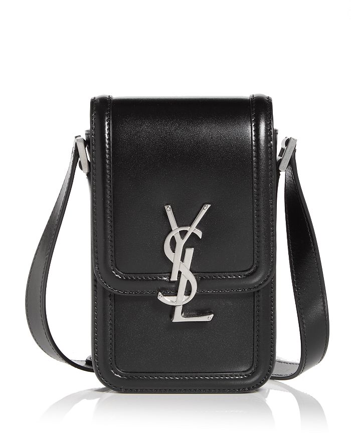 Solferino Small Leather Crossbody Bag in Black - Saint Laurent