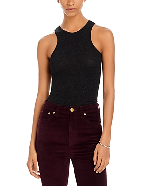 Rag & Bone The Essential Ribbed Stretch-organic Pima Cotton Jersey Tank In Black