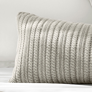 Boll & Branch Branch Knit Decorative Pillow, 14 X 34 In Pewter