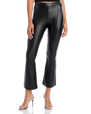 Generation Love - Wren Faux Leather Cropped Kick Flare Leggings