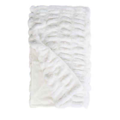 Donna Salyers Fabulous Furs Couture Collection Faux Fur Throw, Snow Mink