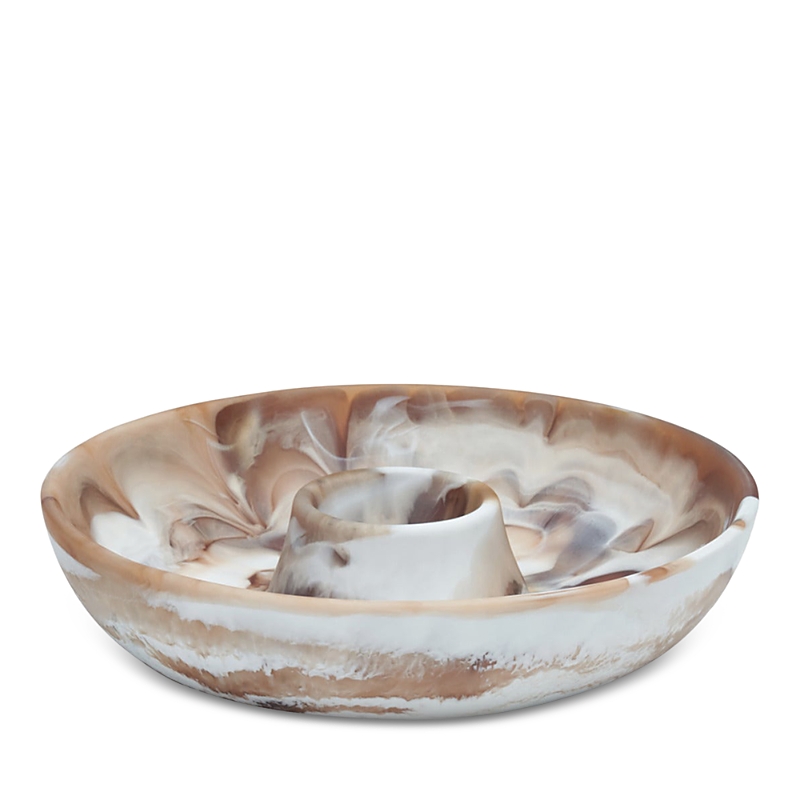 Blue Pheasant Hugo Resin Chip And Dip Bowl In Brown