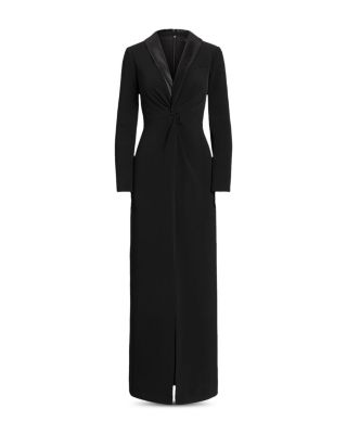 Tuxedo Style Column Gown