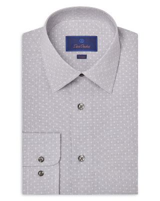 David Donahue - Trim Fit Dobby Dress Shirt