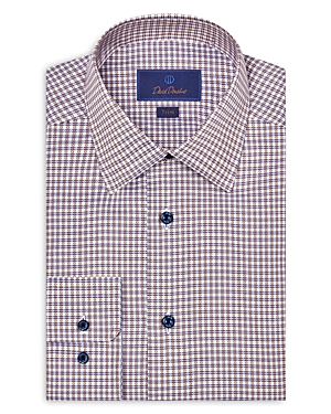 David Donahue Trim Fit Royal Oxford Dress Shirt