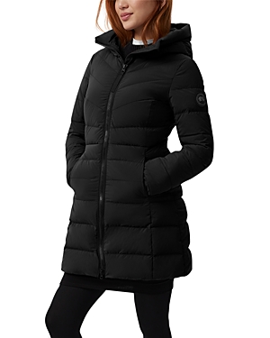 Shop Canada Goose Claire Hooded Puffer Coat In Black