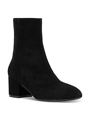 Aquatalia Stassi Stretch Suede Ankle Boots In Black