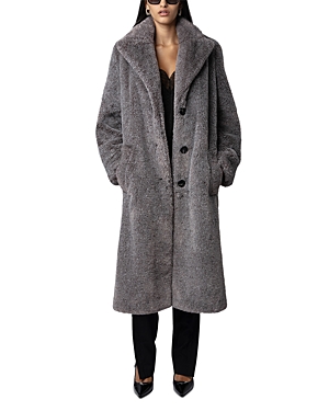 Zadig & Voltaire Monaco Faux-fur Coat In Fauve