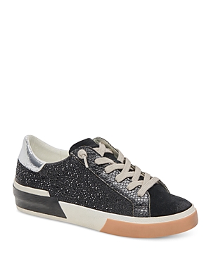 DOLCE VITA WOMEN'S ZINA EMBELLISHED LACE UP LOW TOP SNEAKERS