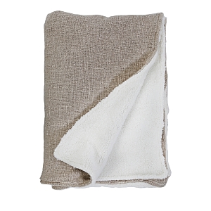 Pom Pom At Home Humboldt Cotton-linen Throw Blanket In Sand