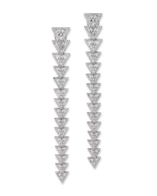 Bloomingdale's Fine Collection Diamond Triangle Drop Earrings in 14K White Gold, 4.0 ct. t. w.