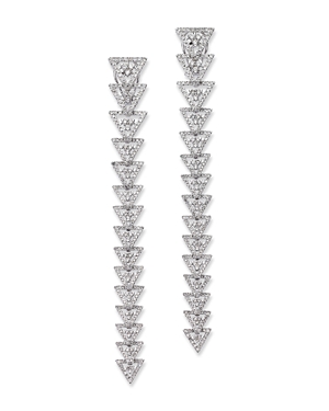Bloomingdale's Diamond Triangle Drop Earrings In 14k White Gold, 4.0 Ct. T.w.
