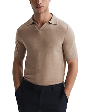 Reiss Mortimer Cuban Ribbed Top In Mink