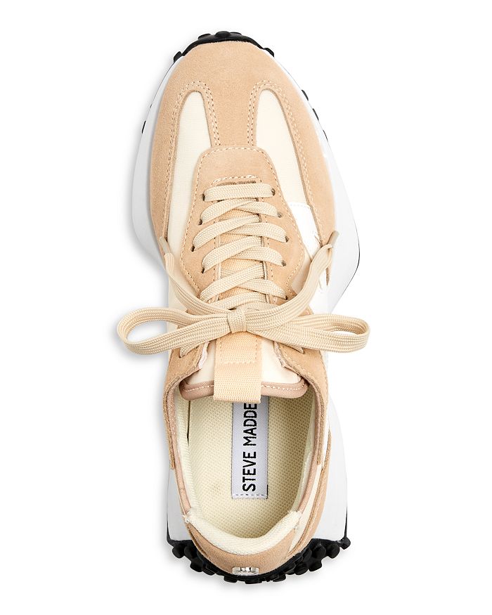 Shop Steve Madden Women's Campo Lace Up Sneakers In Natural Multi