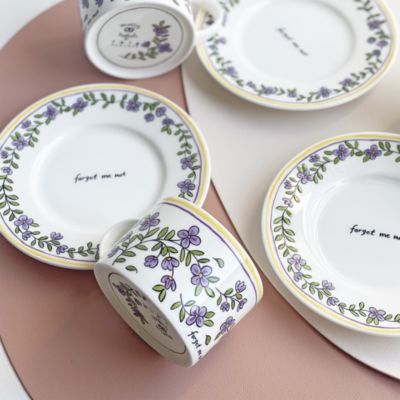 Molly Hatch Forget Me Not Cup and Saucer