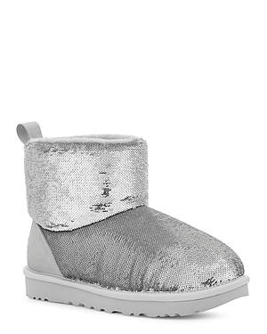 UGG WOMEN'S CLASSIC MINI MIRROR BALL PULL ON COLD WEATHER BOOTS