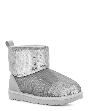 Ugg Classic Mini Mirror Ball Bootie In Silver
