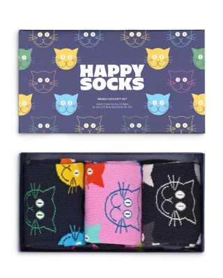 Mixed Cats Crew Socks Gift Set, Pack of 3