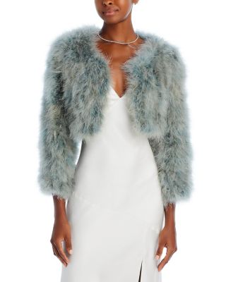 Cropped feather jacket online