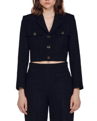 Sandro - Edma Cropped Tweed Jacket