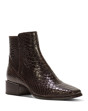Women's Snake Embossed Leather Booties