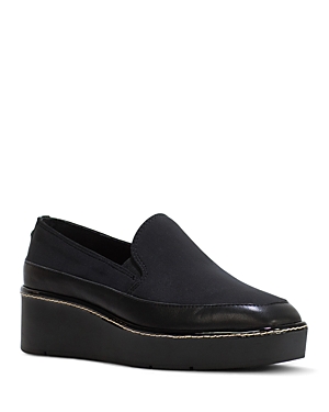 Shop Donald Pliner Women's Platform Wedge Loafers In Black