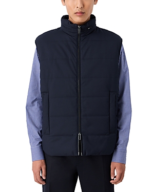 EMPORIO ARMANI QUILTED VEST WITH CONCEALED HOOD