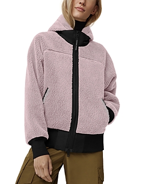 Shop Canada Goose Simcoe Fleece Hooded Jacket In Lucent Rose