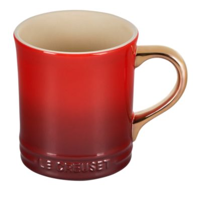 Metallic Handle Stoneware Mug