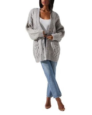 ASTR the Label Charli Cable Knit Cardigan Bloomingdale's
