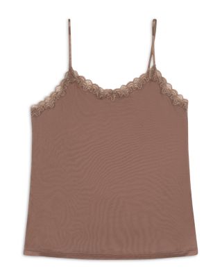 Lace Trim Silk Camisole