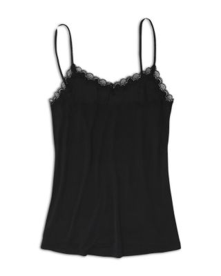 Lace Trim Silk Camisole
