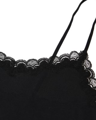 Lace Trim Silk Camisole