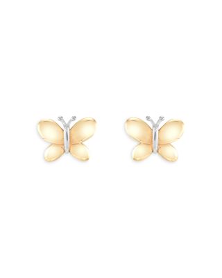 Moon & Meadow 14K Yellow Gold Butterfly Stud Earrings